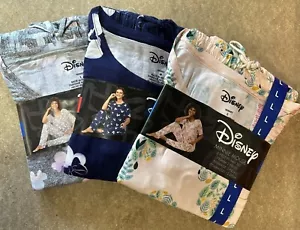 Christmas gift Disney Womens/Girls 2 Piece Pyjama Set short sleeve long trousers - Picture 1 of 4