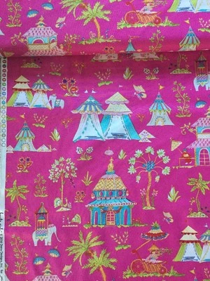 2m - Patchworkstoff Baumwolle Pink Dena Haute Girls Palast Indien 202 Toile Zelt - Bild 1 von 3