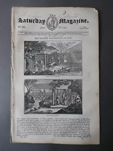 Saturday Magazine July 6 1833 - Silk, Bell of Moscow, Robinson Crusoe ++ - Picture 1 of 1