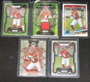 Rashee Rice 2023 Prizm Neon Green Pulsar ROOKIE Gear #RG-RR +GRN  PULSAR +3 RCS - Picture 1 of 2