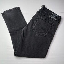 True Religion Rocco Denim Jeans Mens Size 38 Waist Black Casual Style Fashion