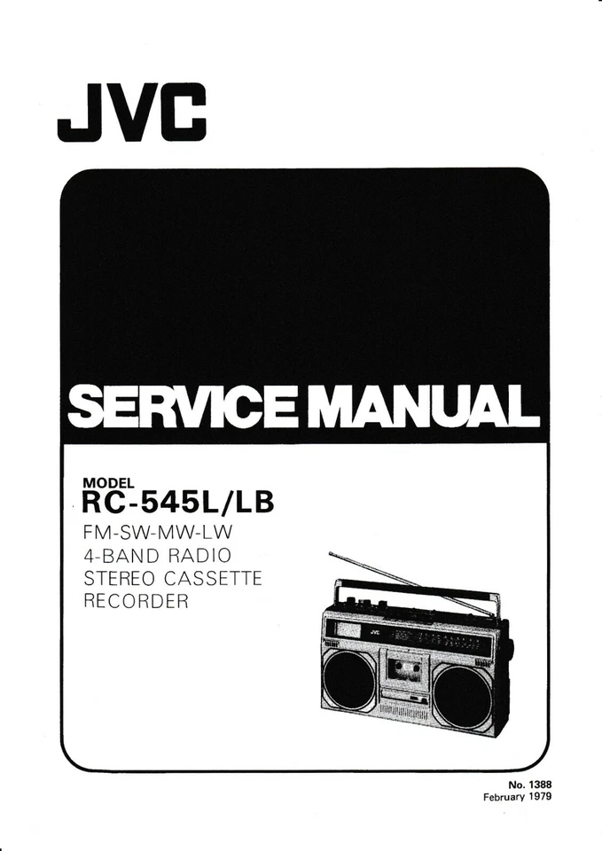 Servizio Manuale di Istruzioni per JVC RC-545 - Immagine 1 di 1