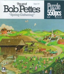 The Art Of Bob Pettes: Spring Gathering 550 Piece Puzzle - Picture 1 of 1
