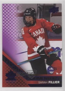 2022 Team Canada Juniors Prospectus Momentous Electric Purple /25 Sarah Fillier