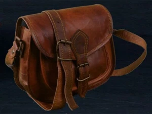 Nuevo Bolso Bandolera Mensajero de Cuero Marrón Vintage para Mujer Cartera Hecha a Mano - Imagen 1 de 6