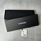 Boîte cadeau noire authentique bijoux Chanel ~ étui de rangement 9 pouces pour boucles d'oreilles bracelet