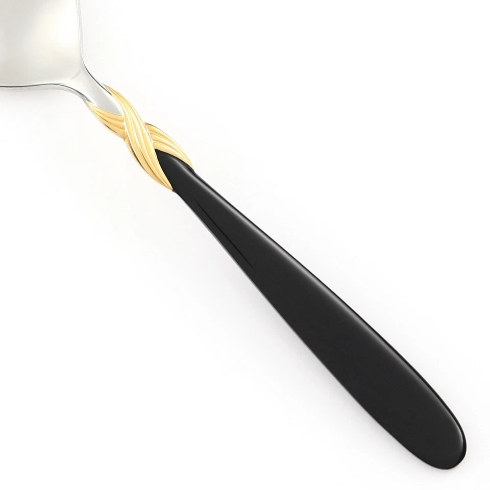 Retroneu BRAID ONYX Acero Inoxidable Negro Oro Acento 18-8 Cubiertos ELECCIÓN Cubiertos Foto 1 de 1