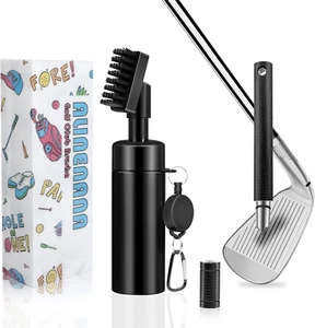 Pro Golf Club Cleaner Brush with Golf Groove Sharpener Tool Suitable for U & V-G - Picture 1 of 12
