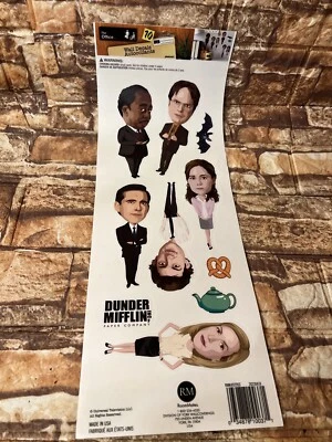 THE OFFICE 10 Adesivos de Parede Removíveis e Reposicionais 5” Adesivos de Cabeça Gorda NOVO - Imagem 1 de 4