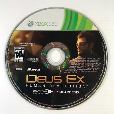 Deus Ex: Human Revolution (Microsoft Xbox 360) -- Loose Disc Only -- - Image 1 of 4