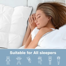 Bett Kopfkissen Gusseted Down-Alternative Pillow + 2X Pillowcase Set Sofakissen