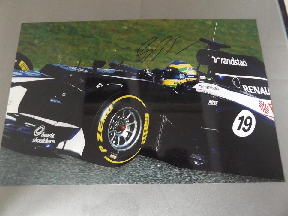12" x 8" HAND SIGNED PHOTO - BRUNO SENNA - F1 (3) - Image 1 of 1