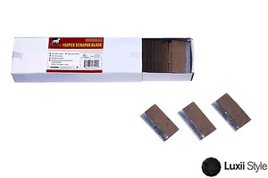 100 pcs Scraper Blade Set Scraping Single Edge Razor Heat Treated Cardboard - Picture 1 of 1