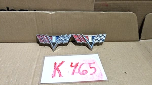 1964-67 CHEVY CAMARO NOVA CHEVELLE ORIGINAL SET (2) FENDER EMBLEM - Picture 1 of 8