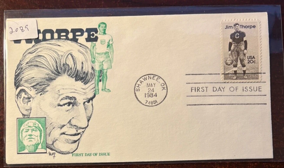 #2089 Jim Thorpe FDC on Marq cachet - Image 1 of 1