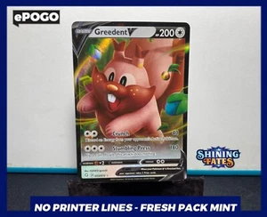 Greedent V Ultra Rare 053/072 Shining Fates Pokemon Karte FRESH MINT ✅ - Bild 1 von 2