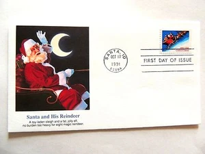 October 17th, 1991  Season's Greetings "Santa and His Reindeer" First Day Issue - Picture 1 of 4