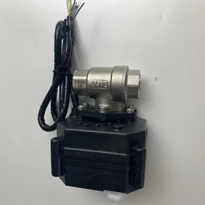 NPT 1/2"" motorisiertes Kugelhahnventil CR502 AC/DC9-24V S. Stahl mit manueller Überschreibung - Bild 1 von 4