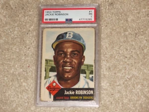 Jackie Robinson 1953 Topps #1 ICONIC Vintage PSA 1 Undergraded Nice Eye Apeal! - Picture 1 of 2