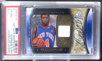 ( /100 ) Nate Robinson 2005-06 SP Authentic RC Rookie On Card Auto Limited PSA - Image 1 of 2