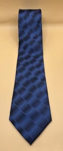 Pierre Cardin Blue Plaid Men’s Necktie Tie EUC - Picture 1 of 3