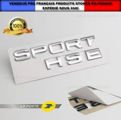 Emblème Insigne Autocollant Sport HSE Range Rover☆Land Rover Chromé Tronc☆ Logo - Immagine 1 di 4