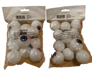 24 Eyeball Plastic Eyeball Halloween Fake Eyeballs for Halloween 2 Bags Of 12 Ea - Picture 1 of 6