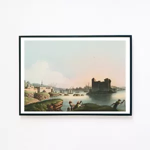 1810 Port of Latachia Antique Illustration Painting A5 Wall Decor Art Print  - Picture 1 of 2