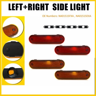 Carcasas delanteras LED 4 piezas luz trasera lateral para Mazda Miata rojo ámbar 1990-2005 MX-5 Foto 1 de 4