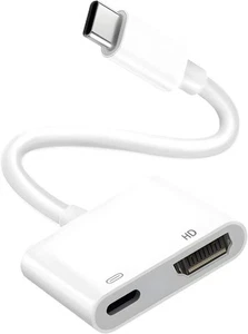 USB C to HDMI Adapter, Type C 4K Adapter with 100W PD Multiport White - Picture 1 of 7