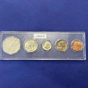 1947-P Affordable US Mint Coin Set Gorgeous Nice Gift High Quality 90% Silver A+ - Picture 1 of 12