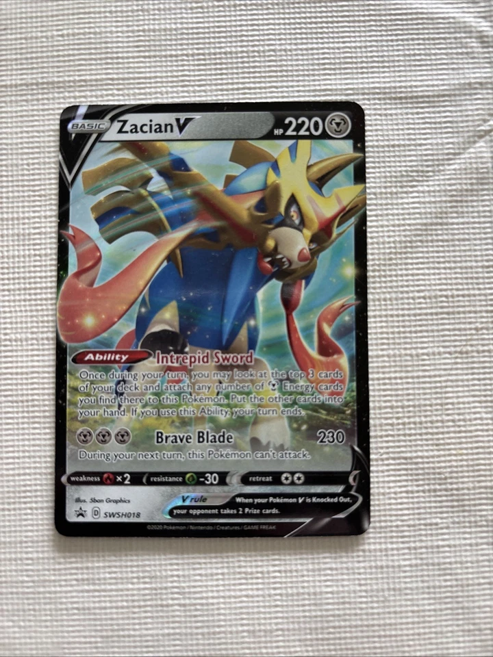 Zacian V SWSH018 SWSH: Sword & Shield Promo Cards Holo - Image 1 of 1