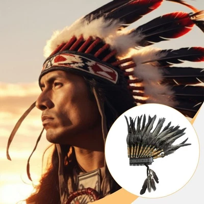 Indian Hat for Men Women Cosplay Costume for Fancy Dress Festival Celebrations - Imagem 1 de 4