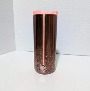 Tazza da viaggio Starbucks Coffee 2019 oro rosa bianco splatter 12 oz bicchiere caldo rosa - Foto 1 di 5