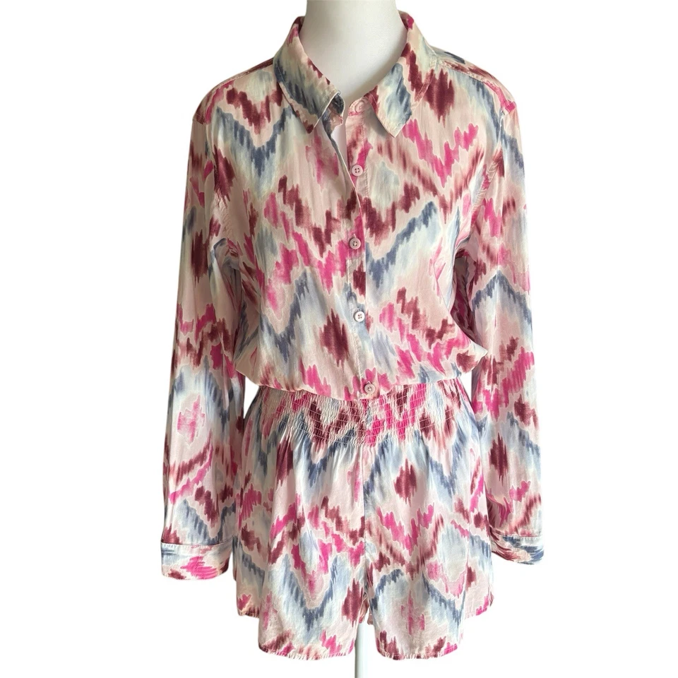 Espléndida Colección Boho Chic Ikat Mameluco Mujer Amalia Manga Larga Azteca Talla M Foto 1 de 4