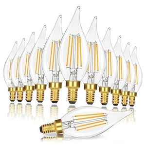 Dimmable E12 Candelabra LED Light Bulbs 40W 12 Count (Pack of 1) 40w Warm White - Picture 1 of 7