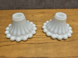 Milchglas Boopie Anchor Hocking Kerzenständer Halter weiß Paar Milchglas Kerze - Bild 1 von 4