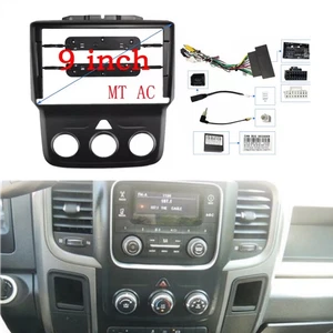 For 2013-2019 DODGE RAM Car Radio Fascia Panel Trim Double 2Din Frame & Harness - Picture 1 of 6