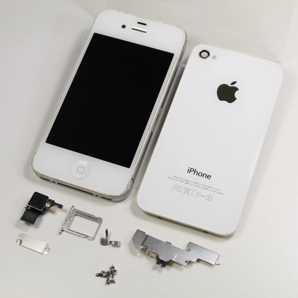 Apple iPhone 4 A1332 BLANCO Placa Base Carcasa Conjunto Parte + Digitalizador LCD Foto 1 de 4