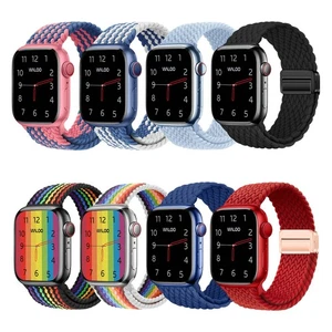 Waloo Braided Nylon Magnetic Loop Band For Apple Watch - Picture 1 of 56