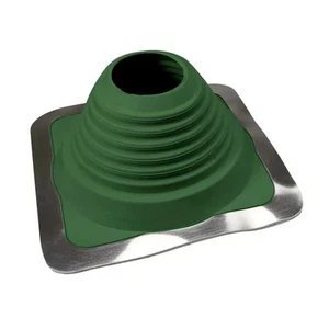 10 Stück Standard Master Flash #5 quadratischer Boden Dachrohr blinkend dunkelgrün EPDM - Bild 1 von 4