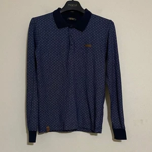 Corazzo Herren Poloshirt dunkelblau Langarm Freizeit S weich kuschelig Büro Event - Bild 1 von 8