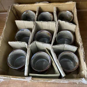 Japanische Keramik 9 Stück Sake, Teetassen handbemalt 2,75”x 2,75” Neu Vintage - Bild 1 von 14