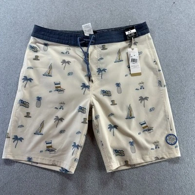 Rip Curl Board Shorts  Men 34 Beach Pineapple USA Flag New With Tags - Image 1 of 4