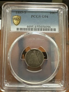 1885-S Seated Liberty Dime PCGS G04 - Bild 1 von 7