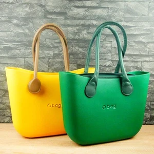 Damen O bag Paket 2 in 1 Taschen Gelb Handtaschen Leder Griffe Grün Innenraum - Bild 1 von 15