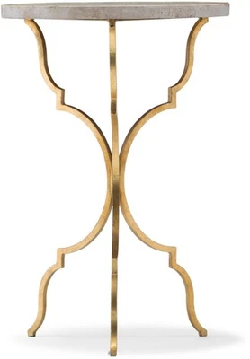 Hooker Furniture 5540-50001-GLD 16"W ferro e travertino acento - ouro - Imagem 1 de 4