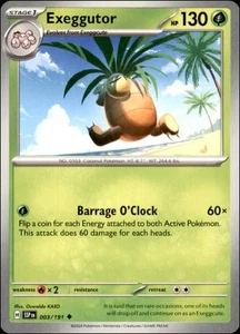 Pokemon - 2X Exeggutor #003/191 - SV08: Surging Sparks Uncommon - Picture 1 of 2