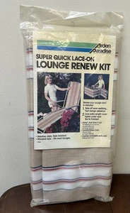 Vintage Rasen Garten Spitze auf Sessel Gurtband Stoff Erneuerung Kit NEU NOS - Bild 1 von 6