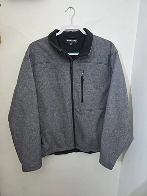 Kirkland Signature Mens Softshell Gray Zip Jacket Size XL - Image 1 of 4